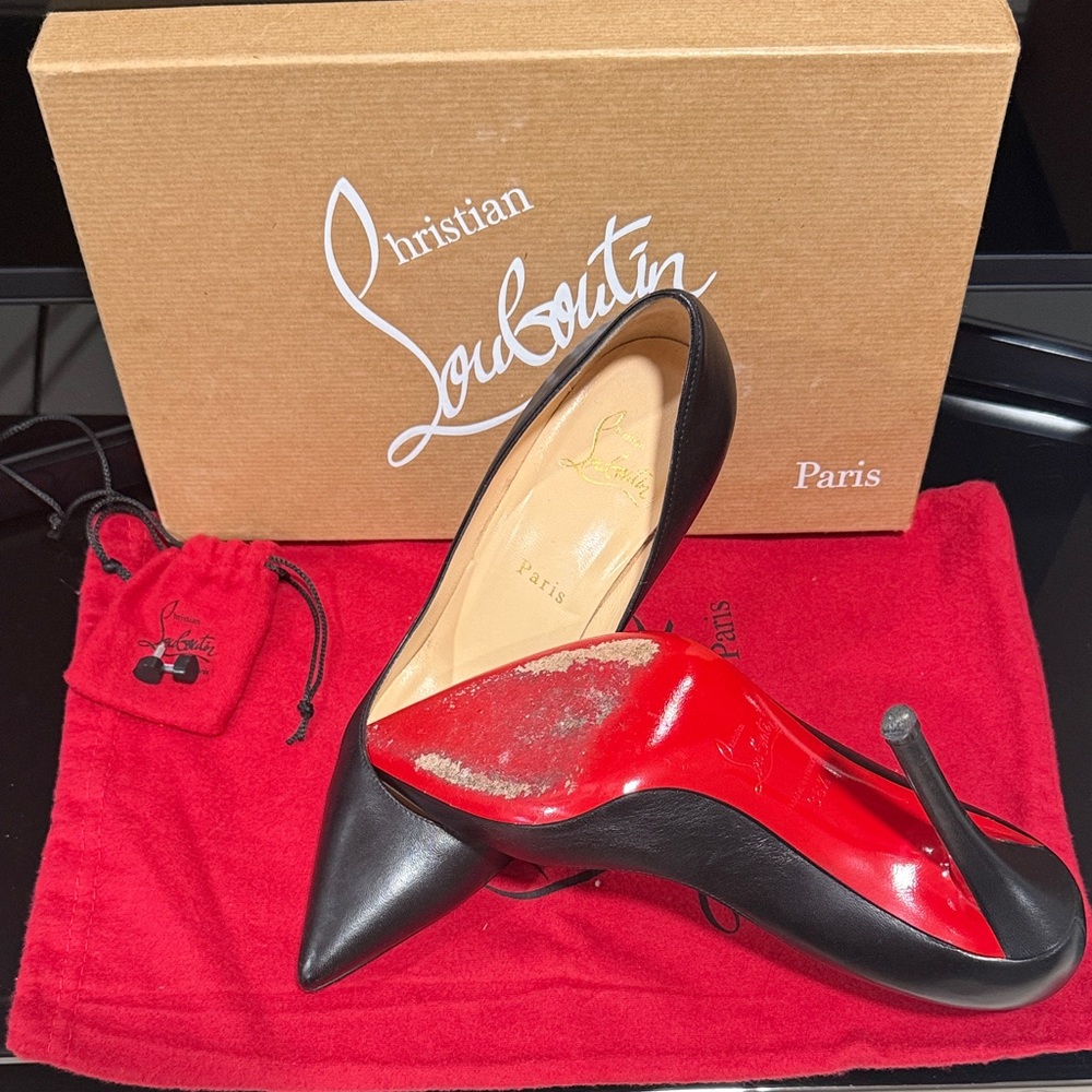 Christian Louboutin Black Heels with Red Soles